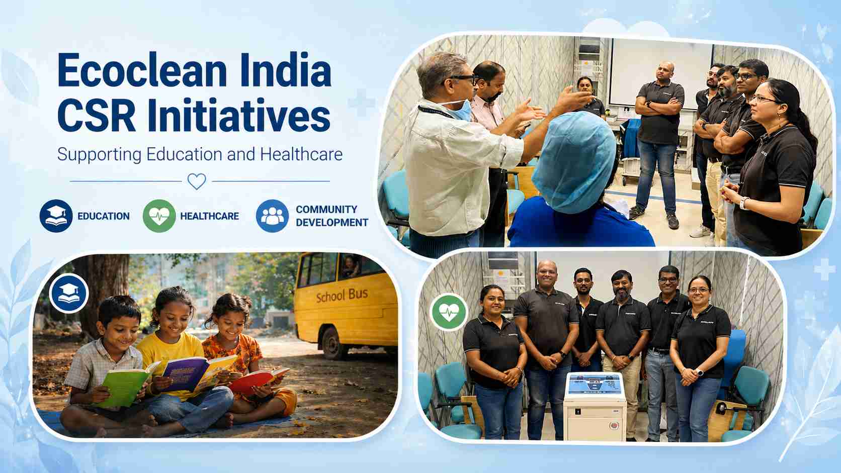 Ecoclean India CSR Initiatives Supporting Education and Healthcare - Ecoclean India