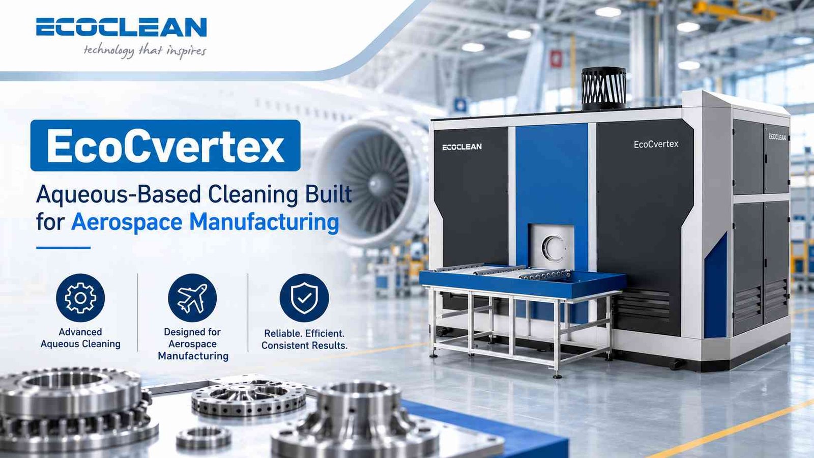 EcoCvertex: Aqueous-Based Cleaning Built for Aerospace Manufacturing - Ecoclean India